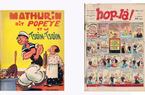 popeye,segar,tallandier 1935,hop là !,bandes dessinées de collection,bar zing,tarzanides,volinski