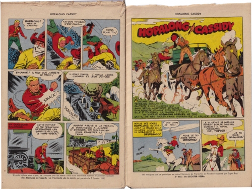 hopalong cassidy,editions impéria lyon,le bon marché,créé en 1904 par clarence e. mulford,bandes dessinées de collection,bar zing