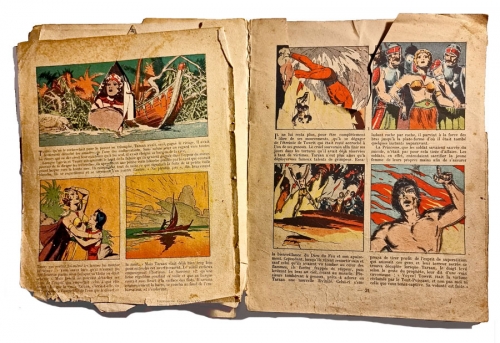 tarzan n°9,1947,éditions hachette tarzan,dessins hogarth,bandes dessinées de collection,tarzanide,bar zing