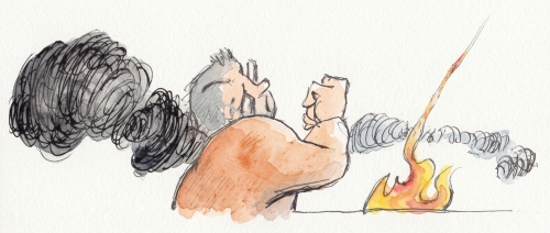 Mélenchon proteste aquarelle.jpg