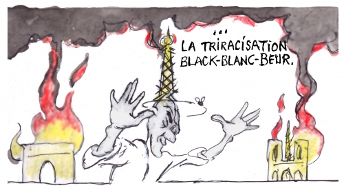 politique macron théâtre,binationalité,black blanc beur,l'afrique aux russes et chinois